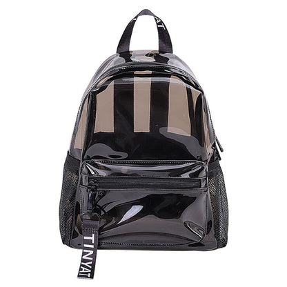 CPDD Women Girls Transparent PVC Backpack Fashion Travel Daypack College Travel School Rucksack