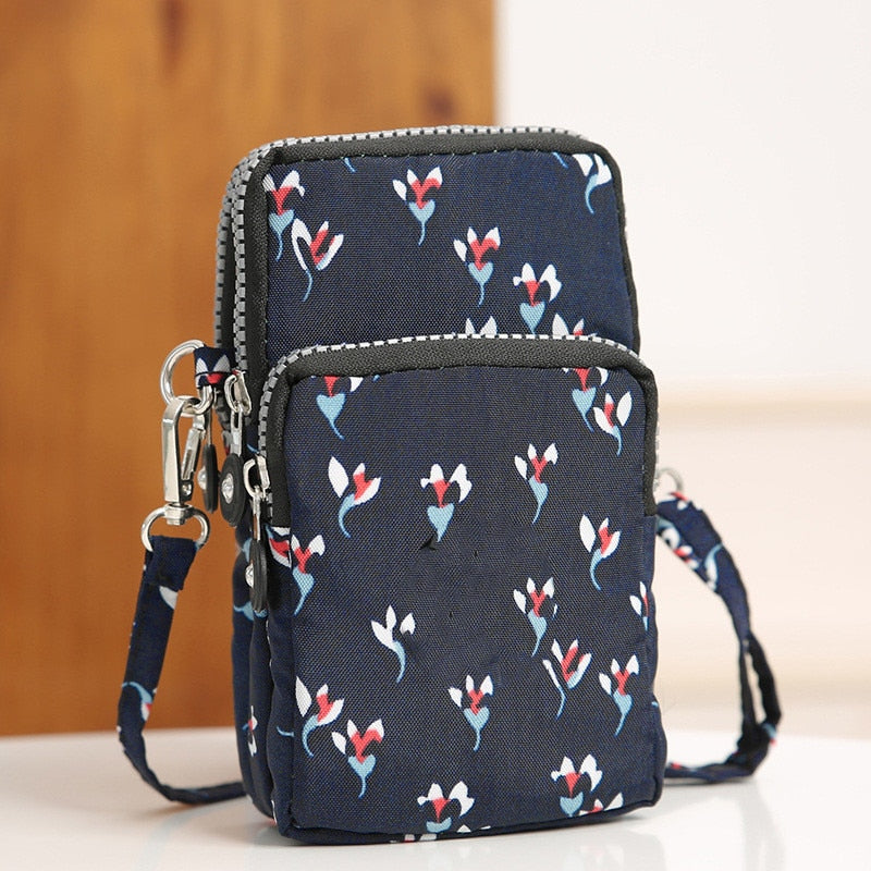 New Sports Wallet Phone Bag for Mobile Shoulder Bag Pouch Case Belt Handbag Purse Coin Wallet Retro Key Holder Small Money Bag
