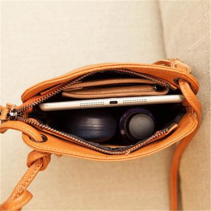 New Cross Body Cell Phone Purses Vintage Bag Women Small Shoulder Bag Genuine Leather Softness Mini Bag for Woman Messenger Bags