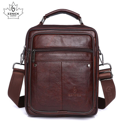 Men&#39;s Shoulder Bag Genuine Leather Bag Messenger Bags for Men Shoulder Handbag male Crossbody Bags Flap Male Handbag ZZNICK