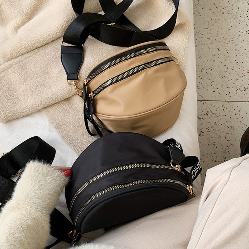 Fashion Women Waist Bag Fanny Pack Large Capacity Crossbody Chest Bags Banana Pack PU Leather Female Waist Belt Bag Phone Pack