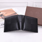 Cowhide Woven Short Wallet Men&#39;s New Fashion Simple Four-Grid Multi Card Slot Wallet Luxury Brand Design Gift Box Packaging