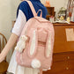 Lovely School Backpack for Teenage Girls Travel Bag Female Schoolbag Cute Bunny ears Women Backpacks Kawaii Book Bag for Kid