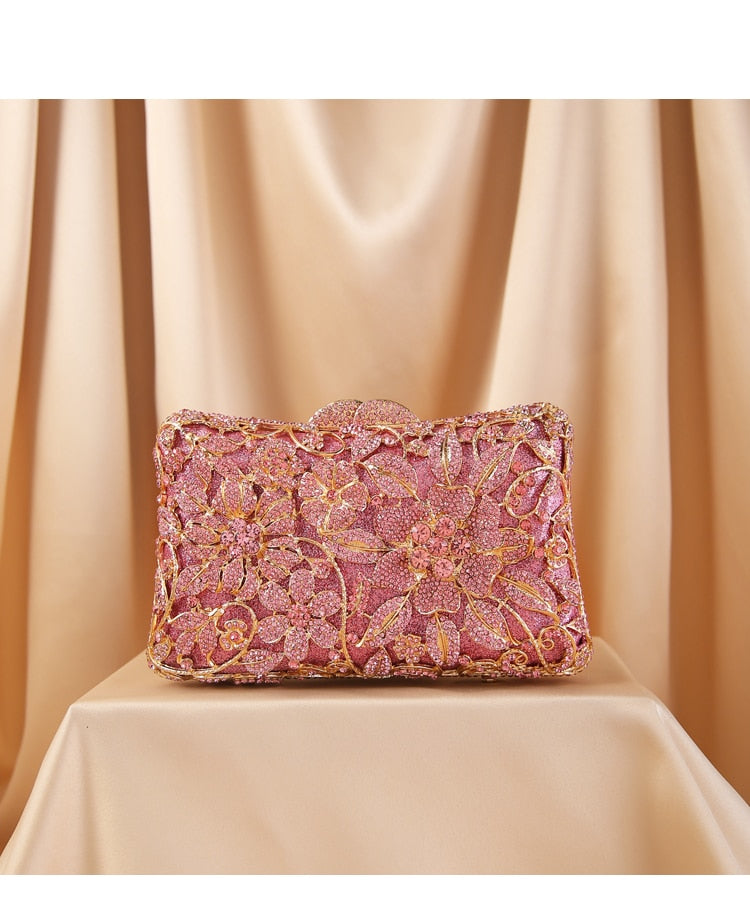 Dazzling Women Crystal Evening bags Metal Clutches Luxury Handbags Women Bags High Quality Luxury Handbags Women Bags Designer