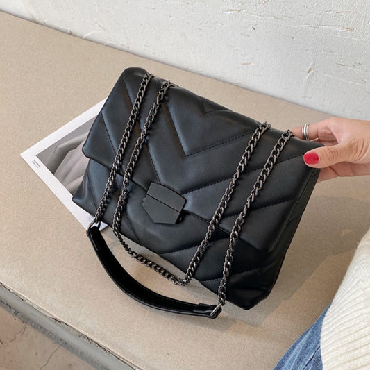 New Casual Thread Chain Crossbody Bags For Women Fashion Simple Shoulder Bag Ladies Designer Handbags PU Leather Messenger Bags