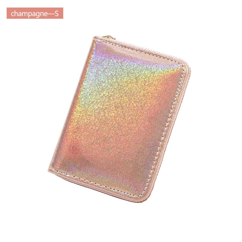 ~~BIG SALE ~~Holographic Leather Wallets Laser Organizer Ladies Wallet Women Handbag  Long purses Girl Purse Card Id Holders