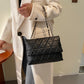 Plaid Pu Leather Women Shoulder Bag Chain Strap Crossbody Bags For Women Fashion Designer Handbags Female Messenger Bags