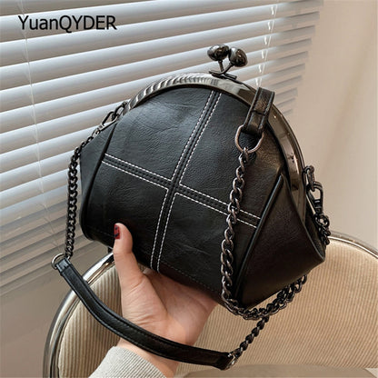 Fashion Chain Design Ladies Shoulder Bag High Quality PU Leather Women Messenger Bags Solid Color Designer Women&#39;s Wallet Bolsos