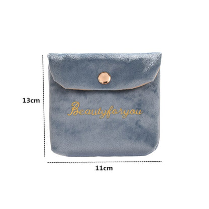 PURDORED 1 Pc Mini Lipstick Bag for Women Velvet Small Cosmetic Bag Travel Makeup Case Lipstick Organizer Pochette Maquillage