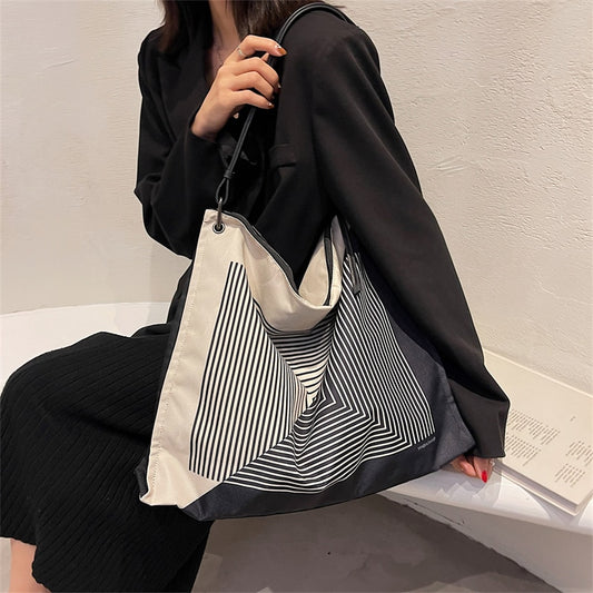 Totes Women&#39;s Shopper Bags Luxury Designer Handbag Female  Korean Fashion Zipper Large Capacity Shopping Shoulder Bags For Women