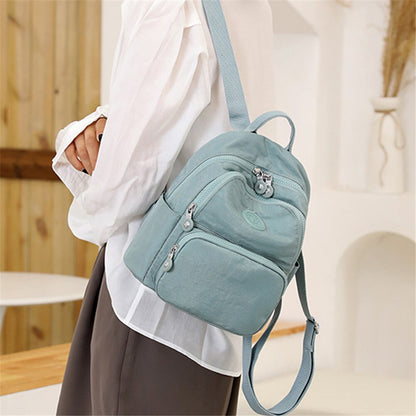 Solid Color Casual Ladies Travel Bags Multifunctional Women Backpack High Quality Nylon Women&#39;s Shoulder Bag Mochilas De Mujer