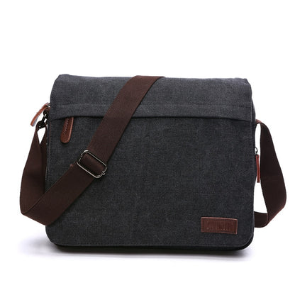 Shoulder Messenger Bag Canvas Men&#39;s Fashion Portable Outdoor Computer Bag Casual Korean Trend