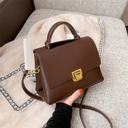 Vintage Tote Bag Winter New Quality PU Leather Women&#39;s Designer Handbag Purses Luxury Designer Mini Shoulder Messenger Bag