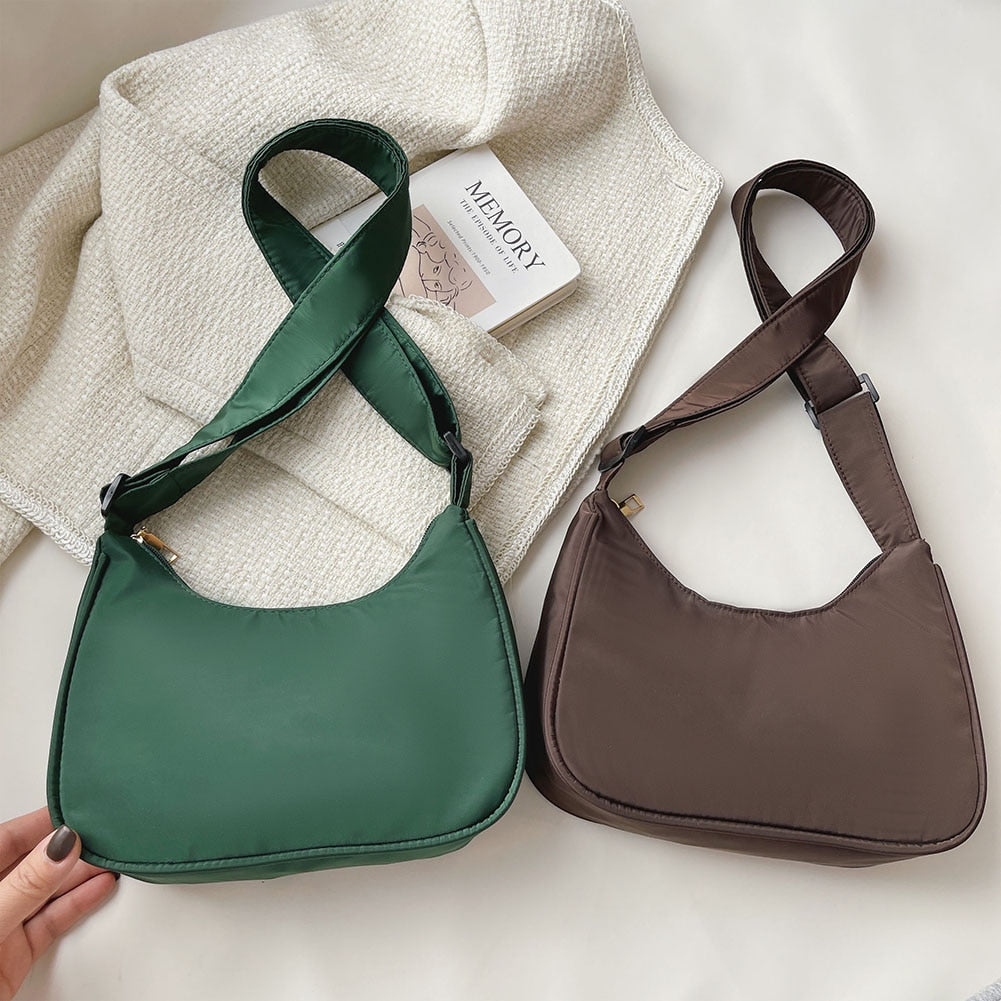 Exquisite Women Shoulder Bag Solid Color Armpit Designer Underarm Bags Leisure Ladies Crescent Daily Dumpling Bags