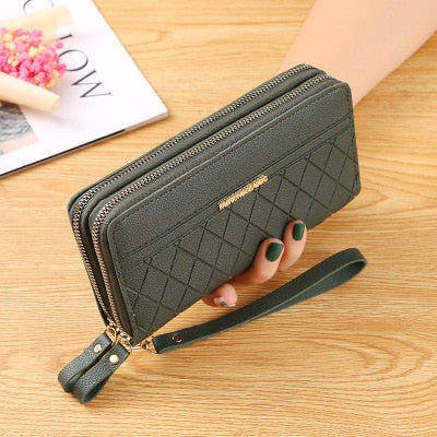 Long Women&#39;s Wallet Female Purses Tassel Coin Purse Card Holder Wallets Female Pu Leather Clutch Money Bag Female Wallet