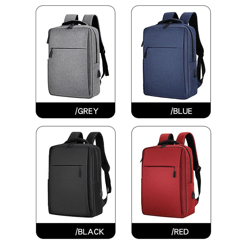 New Backpack For Men Multifunctional Waterproof Luxury Bag for Laptop USB Charging Business Solid Color Rucksack Man