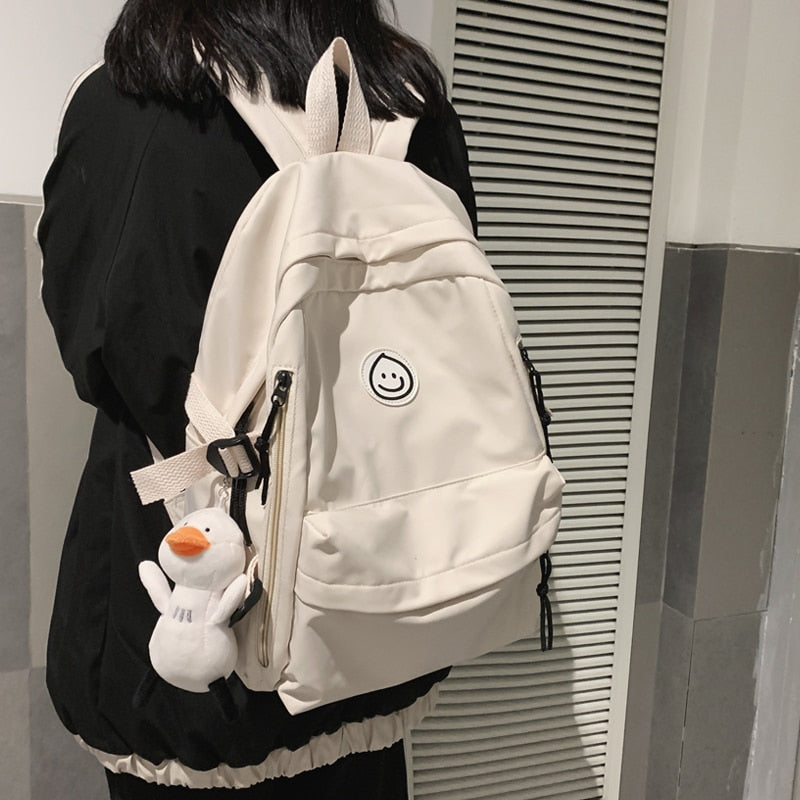 Female Simple Couple Backpack Men Women School Backpacks for Teens Harajuku Girls 14inch Laptop School Bags Korean Bookbag