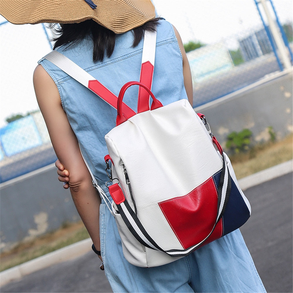 New High Quality Leather Women Backpack Anti-Theft Travel Backpack Large Capacity School Bags for Teenage Girls Mochila