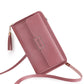 Women Shoulder Strap Bag Multifunction Long Wallet Fashion Tassel HandBag Hasp Card Holder Ladies Small Crossbody Cell Phone Bag