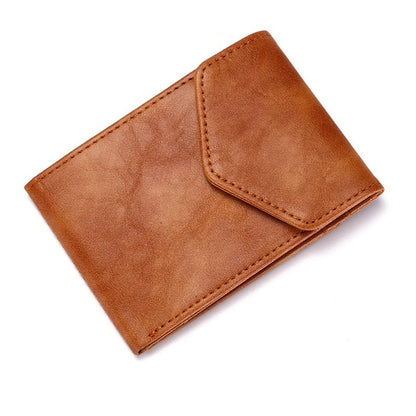 Fashion RFID Wallet Women Men Mini Ultrathin Leather Wallet Slim Wallet Coins Purse Credit ID &amp; Card Holders Card Cases