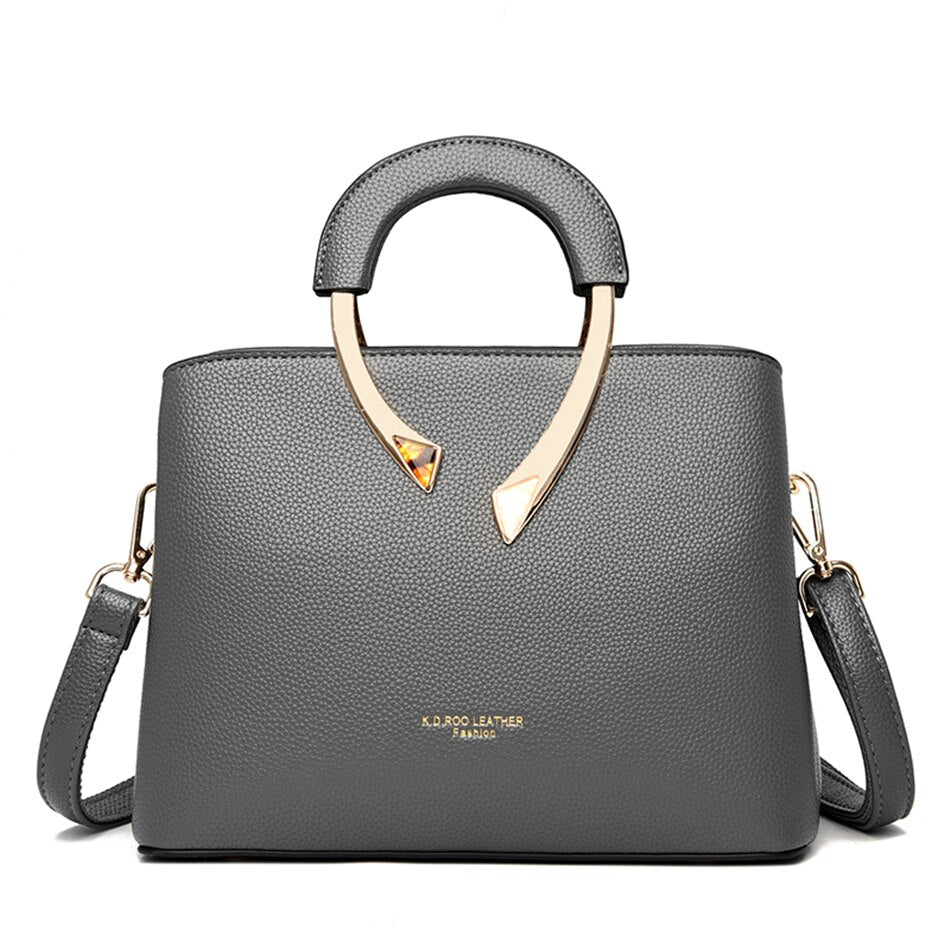 GENUINE VANDERWAH High Quality Leather Casual Tote Luxury Handbags Women Bags Designer Shoulder Crossbody Bags for Women