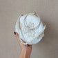 Bridal wedding White elegant clutch bag women&#39;s new small flower Round Evening Bag pearl Chain Shoulder Bags party purse B417