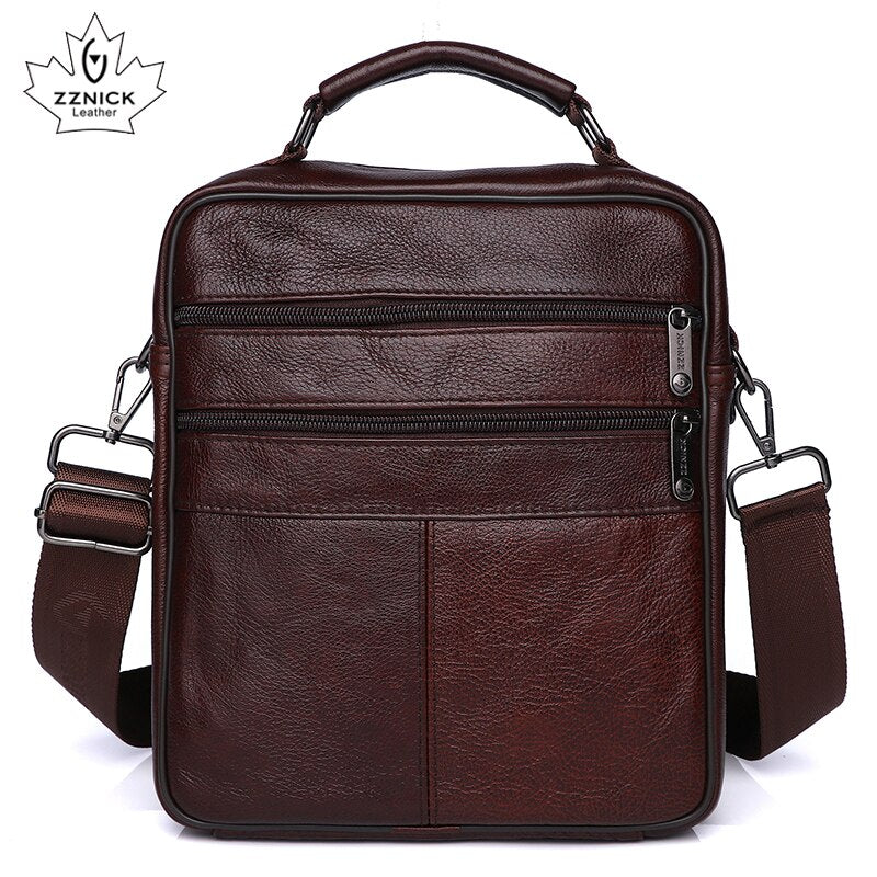 Men&#39;s Shoulder Bag Genuine Leather Bag Messenger Bags for Men Shoulder Handbag male Crossbody Bags Flap Male Handbag ZZNICK