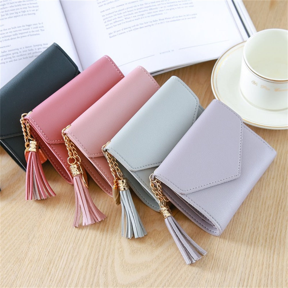 Spring and Summer New Short Hand-held Trend Heart-shaped Pendant Simple Fashion Multi-functional Lychee Pattern Women&#39;s Wallet