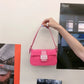 New Design Fashion Women Bag Dirty Pink Nubuck Mini Show Female Single Shoulder Axillary Bag Ins Hot Retro Lady Crossbody Bag