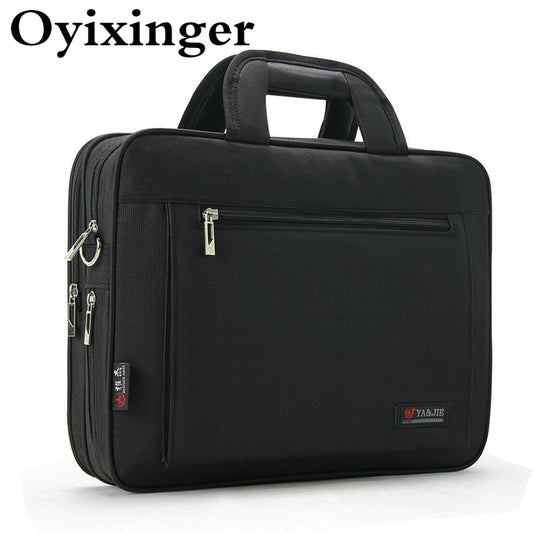 OYIXINGER Oxford Briefcase Large Capacity Men&#39;s Handbag Multifunction Business Male Shoulder Bags For 14 Inch Laptop A4 Document