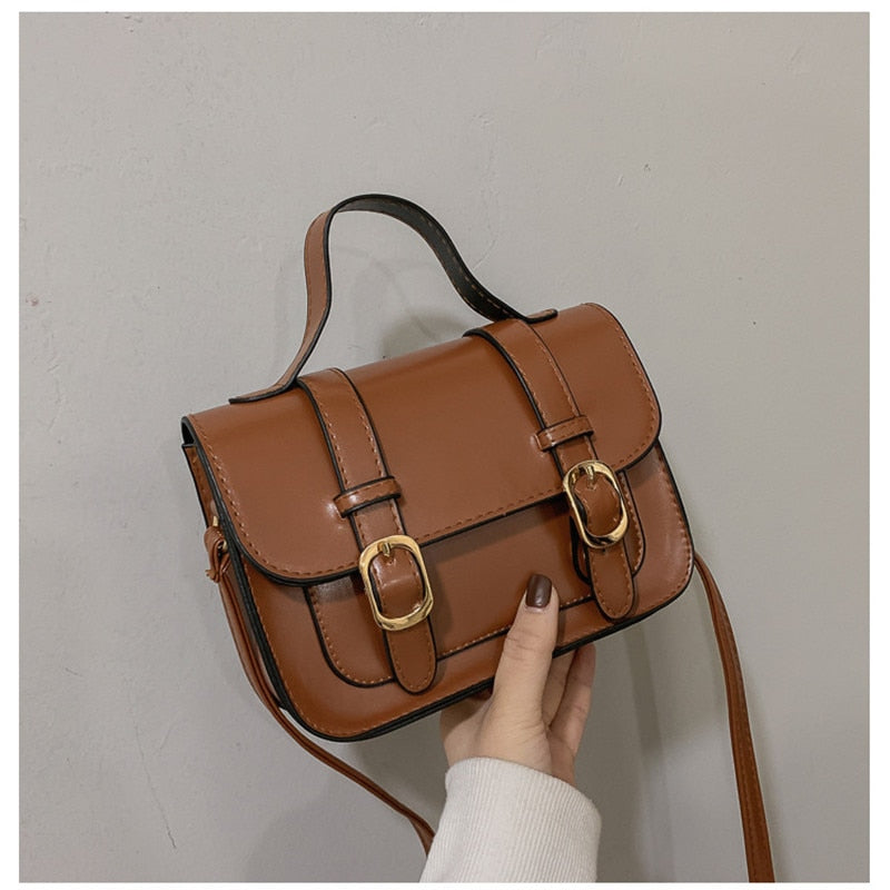 New Style Winter Vintage Flap Lock Classic Women Bags Casual Leather Shoulder Bags Clutch Crossbody Bag Handbag Messenger