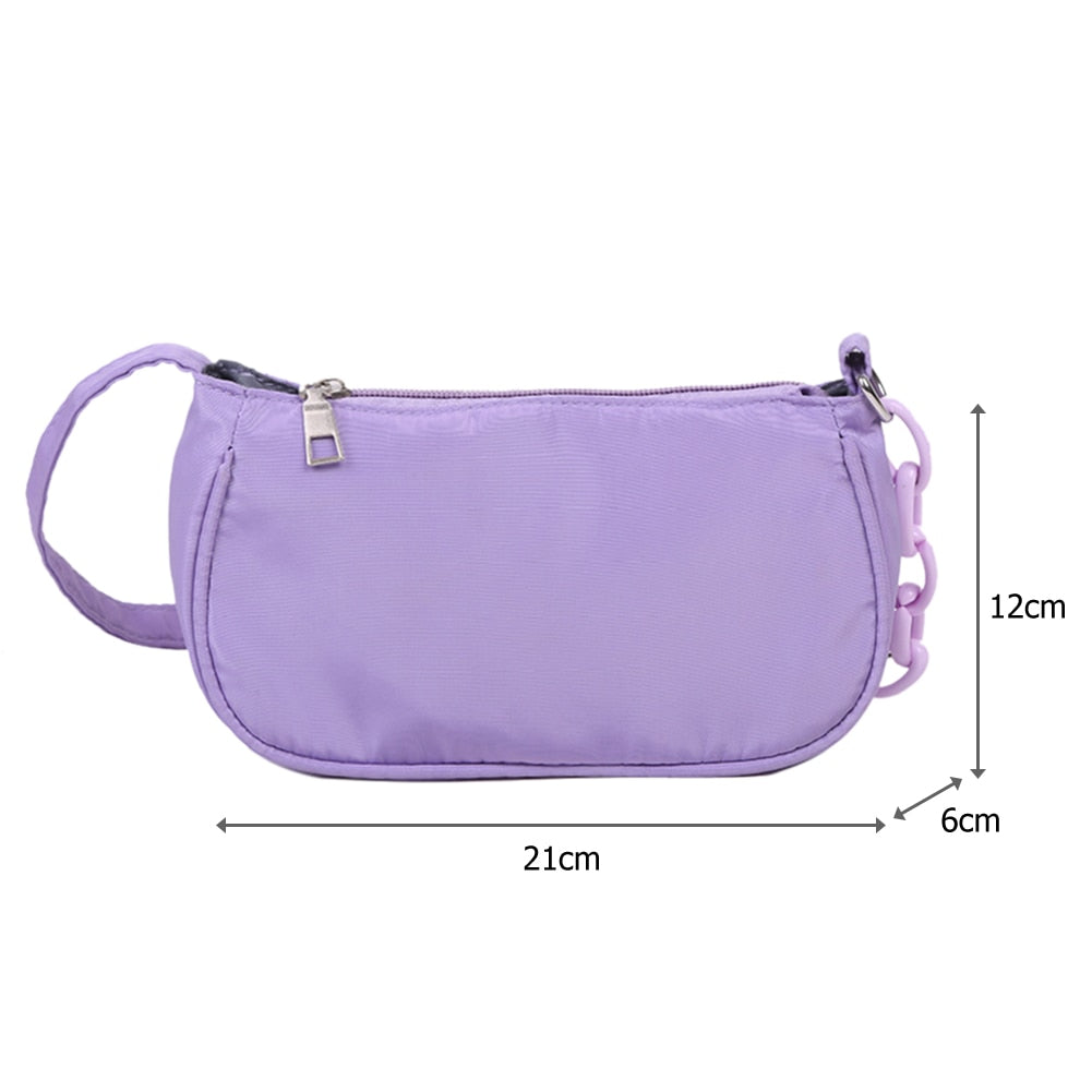 Classic Texture Fashion Women Nylon Totes Shoulder Bag Creative Design Chic Leisure Simple Female Street Style Handbag Purse