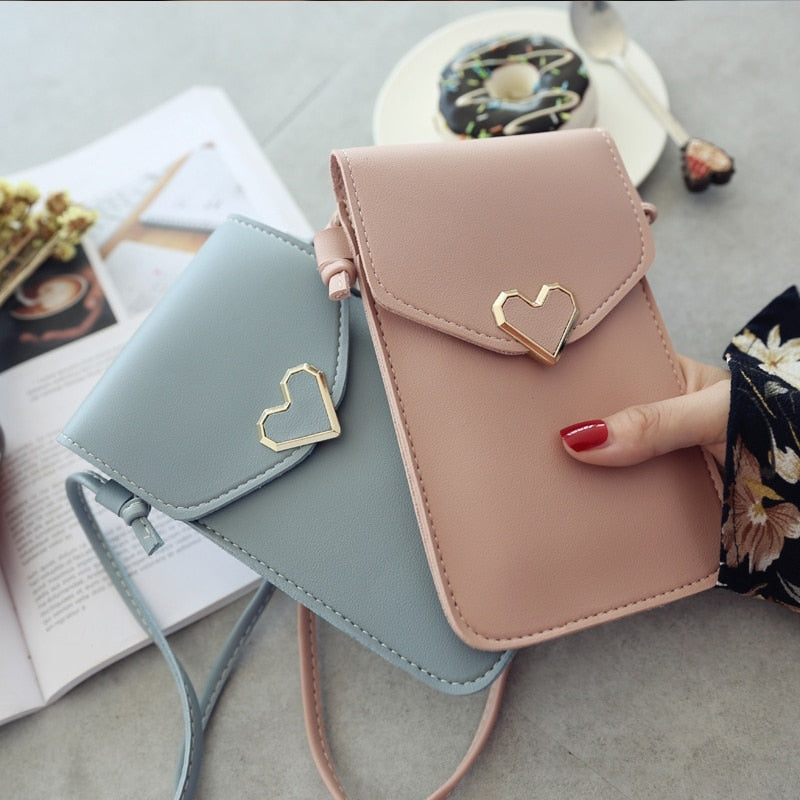 Touch Screen Cell Phone Purse Smartphone Wallet Leather Shoulder Strap Handbag Women Bag for Iphone X  S10 Huawei P20