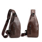 Luxury Brand Messenger Bag Leather Men Chest Bag Vintage Crossbody Shoulder Bag Men's Business Sling Bags Male Casual Chest Pack