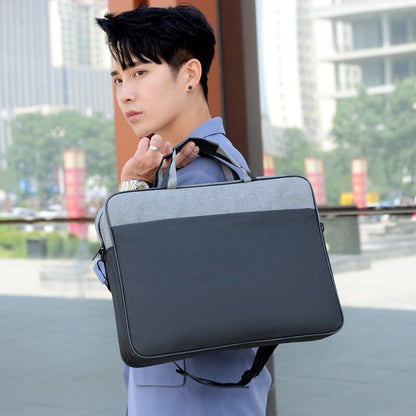 Waterproof Men Women Briefcase 15.6 17 inch Laptop Bag A4 Documents Pouch Phone Handbag Office Business Travel Organizer X89C