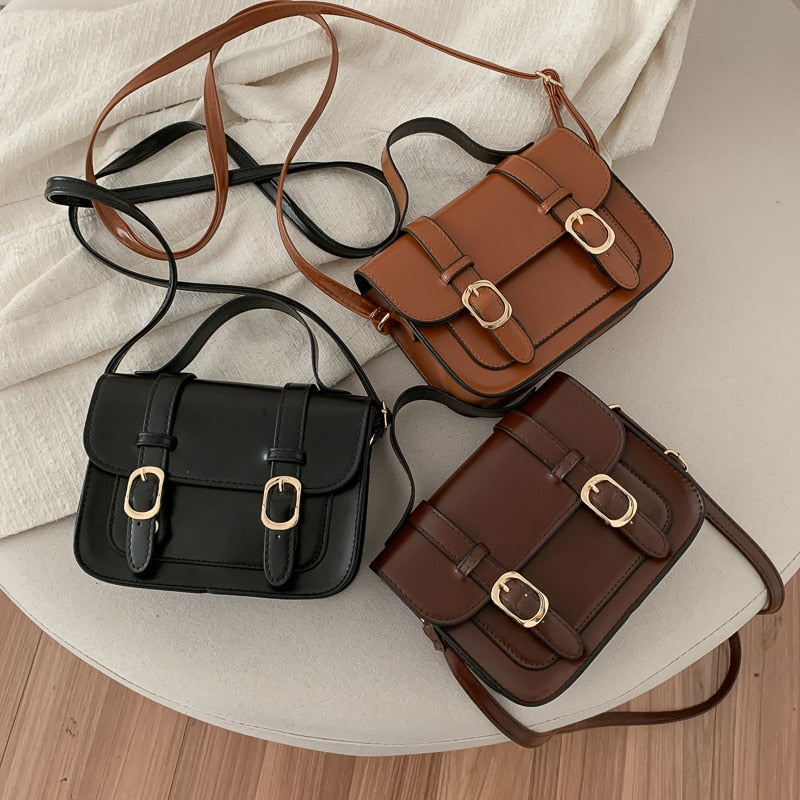 New Style Winter Vintage Flap Lock Classic Women Bags Casual Leather Shoulder Bags Clutch Crossbody Bag Handbag Messenger