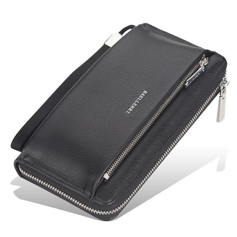 Baellerry Men Clutch Bag Large Capacity Wallet Cell Phone Pocket Credit Card Holder High Quality Multifunction Purse For Male