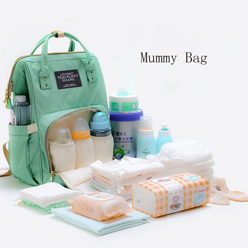 Diaper Bag Backpack New Born Essentials For Baby Must Haves Polyester Mommy Bag With Stroller Hook Travel Bags For Mom Dad