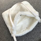Fashion White Shoulder Bag Cute Winter Portable Soft Fluffy Plush Handbag Casual Big Capacity Commuter Totes