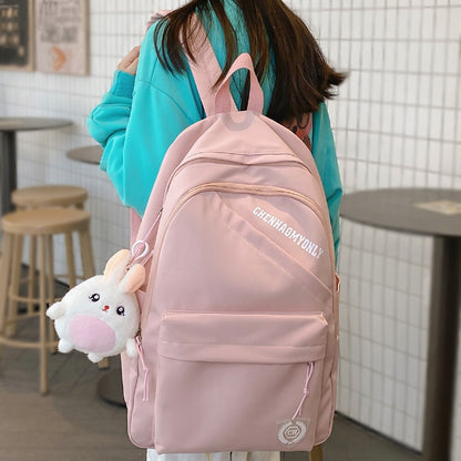 Fashion Girl Pink Kawaii Waterproof College Backpack Trendy Ladies Travel Bag Cool Women School Bag Laptop Female Cute Backpacks