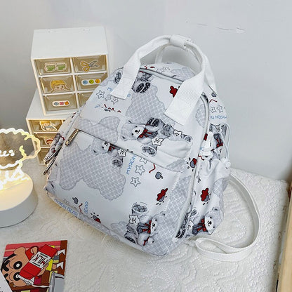 High quality cute printed backpack women&#39;s Kawaii multifunctional portable shoulder bag Fashion young female student school bag