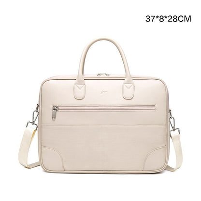 Fashion Simplicity Briefcases Business Trip Laptop Anti-Drop Shoulder Bag Women Work Document Storage Organize Handbag Accessory