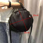 new first layer cowhide irregular round soft leather women&#39;s handbag solid color shoulder bag