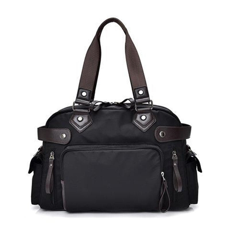 Men&#39;s Shoulder Bag Nylon Material British Casual Fashion School Style High Quality Multi-function Large Capacity Design