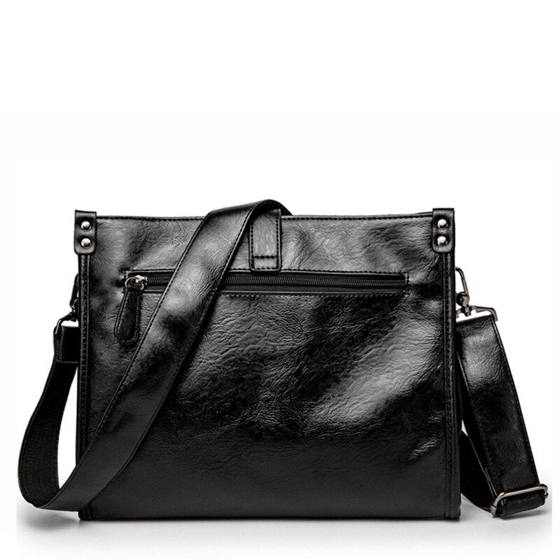 Men&#39;s Business Leather Bag Mens Briefcase Laptop Shoulder Bag For Men Messenger bags Large capacity shoulder bags high quality