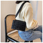 Fashion Trend Women Bag PU Single Shoulder Bag Pure Color Inclined Shoulder Bag Large Capacity Square Package
