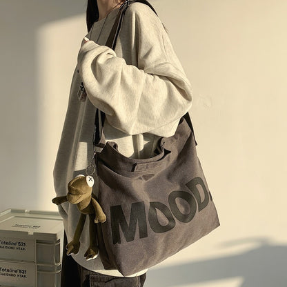 Canvas Women Messenger Bag Female Art Vintage Big Shoulder Satchels Harajuku Fashion Hip Hop Large Student Crossbody School Bag