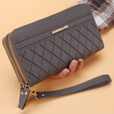 Long Women&#39;s Wallet Female Purses Tassel Coin Card Holder Pu Leather Clutch Money Bag