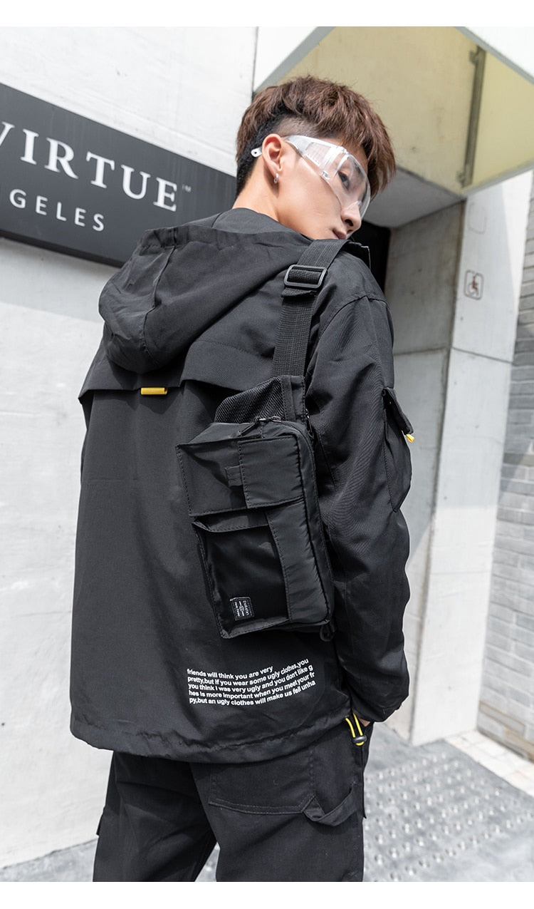 Military Tactical Waist Bag Hip Hop Outdoor Chest Bag Men&#39;s Messenger Bag Waterproof Nylon Function Travel Men&#39;s Belt Waist Bag