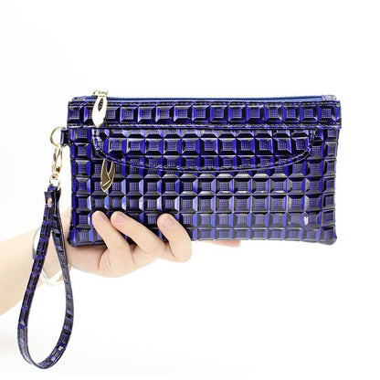 Red Black Leather Clutch Purse Women&#39;s Wallets Fallow Long Ladies Double Zipper Wallet Clutch Bag Party Design  Crocodile Purses